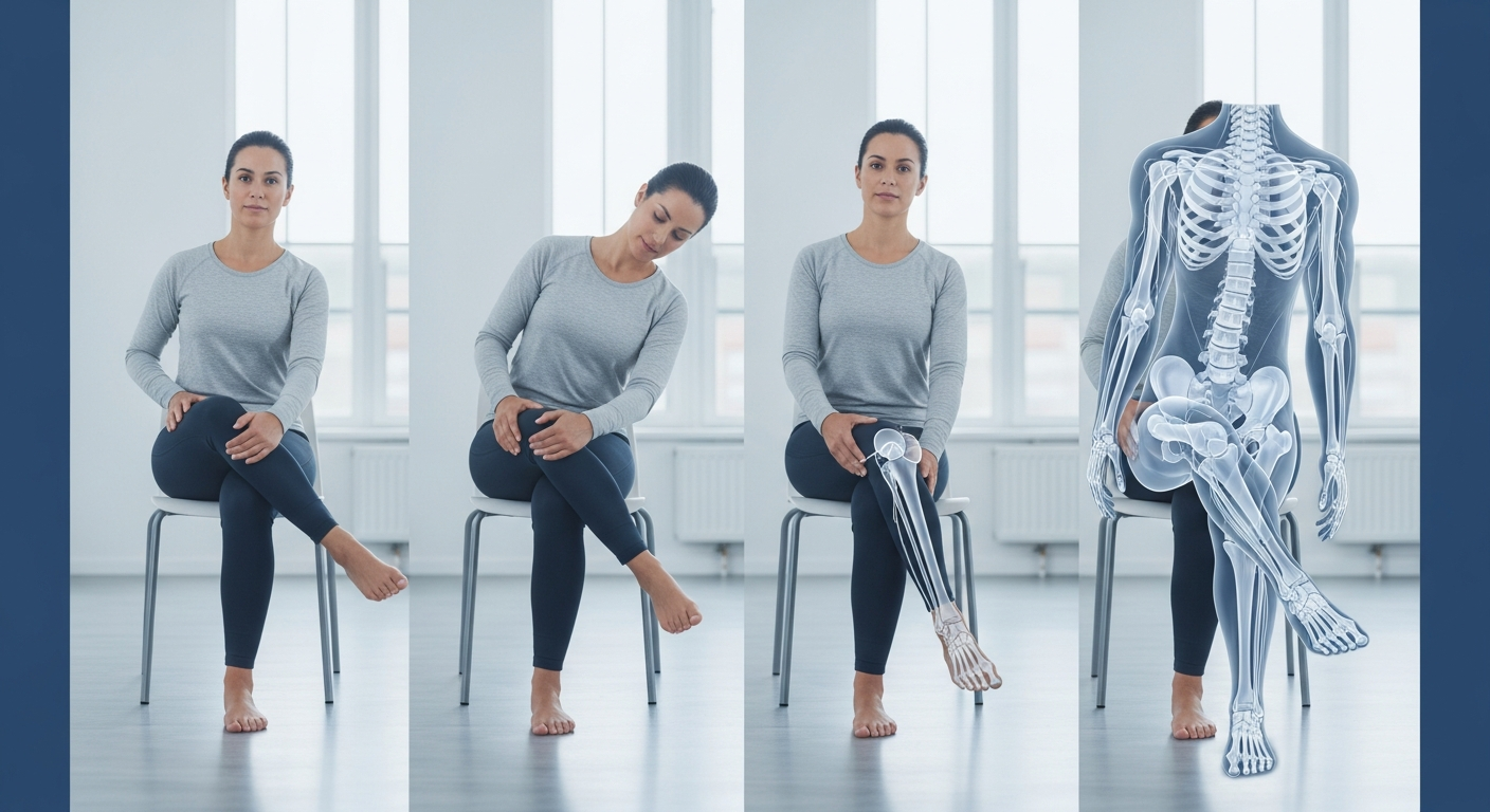 Person performing stretching exercises for sciatic nerve pain relief