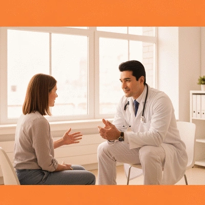 Patient consulting with a healthcare provider about sciatica pain