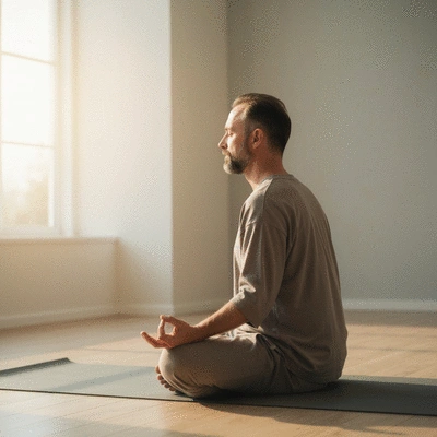 Person meditating peacefully to manage chronic pain