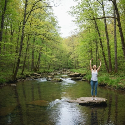 Person making healthy lifestyle choices, such as eating a balanced diet and exercising