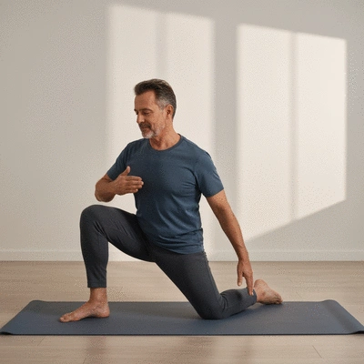 Person performing a gentle stretch for sciatica pain relief